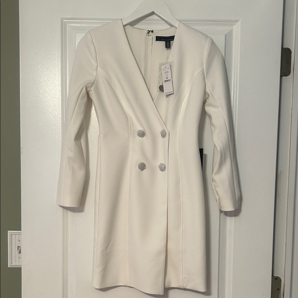 White House Black Market Ivory Blazer Dress